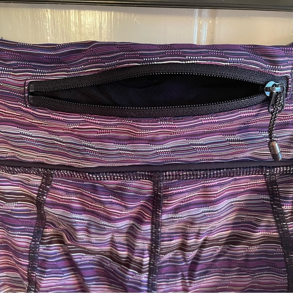 Lululemon Pace Rival Crop Space Dye Twist Ultra Violet/Naval Blue Leggings Sz 4 - Picture 12 of 14